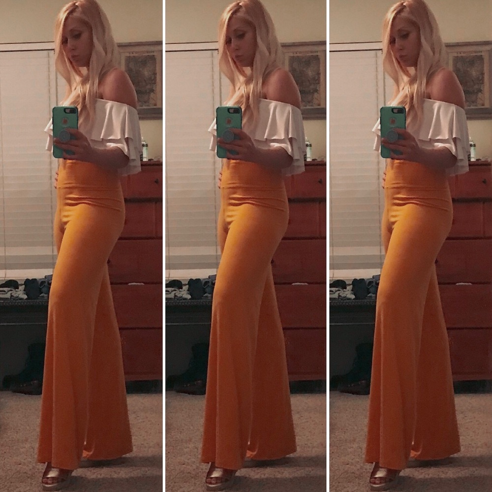 Always Yellow Stretch Palazzo Pants